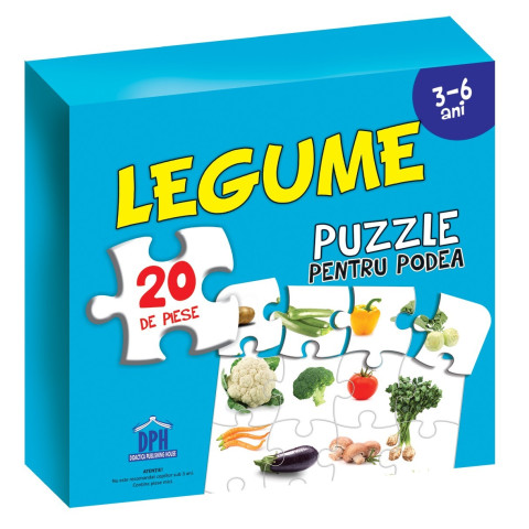 Puzzle pentru podea - Legume - 3-6 Ani