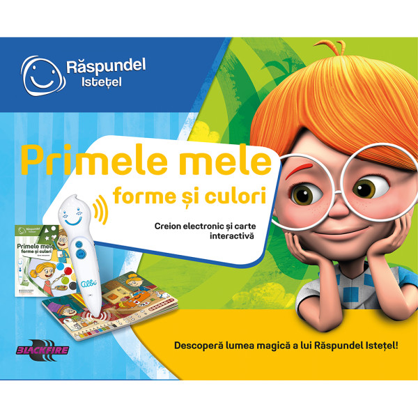 Pachet carte interactivă și creion RASPUNDEL ISTEȚEL: Primele mele forme si culori Pachet carte interactivă și creion RASPUNDEL ISTEȚEL: Primele mele forme si culori