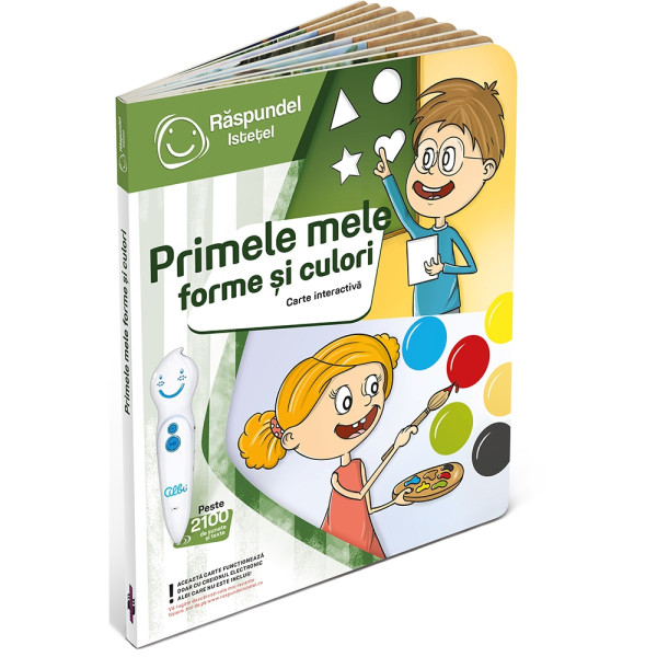 Pachet carte interactivă și creion RASPUNDEL ISTEȚEL: Primele mele forme si culori Pachet carte interactivă și creion RASPUNDEL ISTEȚEL: Primele mele forme si culori