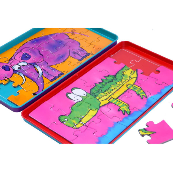 Puzzle cu animale magnetice
