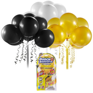 Bunch O Balloons Party Balloons Set Refill negru/auriu/alb