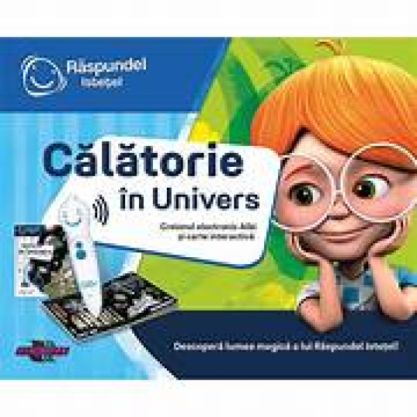 Pachet carte interactivă și creion RASPUNDEL ISTEȚEL: Călătorie în Univers Pachet carte interactivă și creion RASPUNDEL ISTEȚEL: Călătorie în Univers