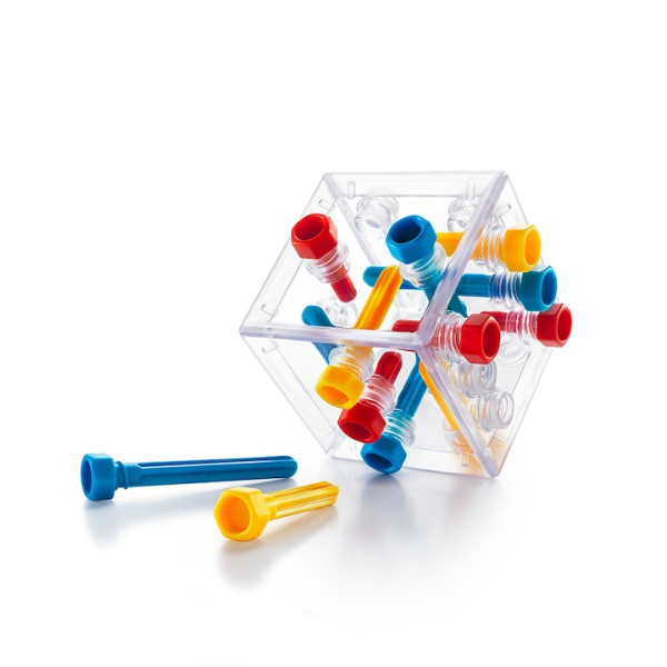 Smart Games - Criss Cross Cube, joc de logică cu 80 de provoări, 8+ ani, ediție lb. Română
