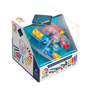Smart Games - Criss Cross Cube, joc de logică cu 80 de provoări, 8+ ani, ediție lb. Română