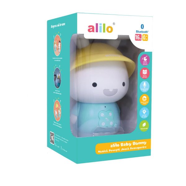 Alilo Baby Bunny - Iepuras interactiv cu povesti si cantece, albastru