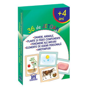 36 de Jetoane - Oameni, Animale, Plante, Fenomene, Igienă, Anotimpuri