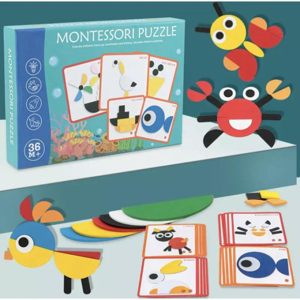 Puzzle Montessori - Animale vesele