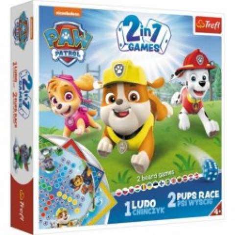 Joc Trefl 2 in 1, Paw Patrol - Ludo și Cursa Cățelușilor