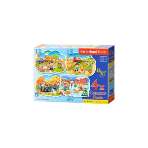 Puzzle Castorland 4 in 1 Contur - Four Season, 8/12/15/20 Piese