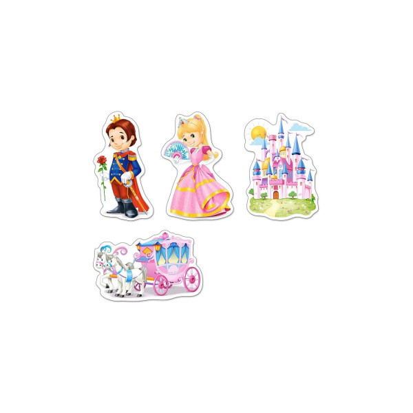 Puzzle Castorland 4 in 1 - World Of Princesses, 3/4/6/9 Piese