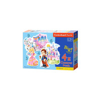 Puzzle Castorland 4 in 1 - World Of Princesses, 3/4/6/9 Piese