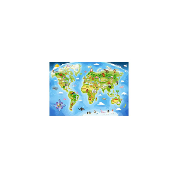 Puzzle Castorland Maxi - World Map, 40 Piese