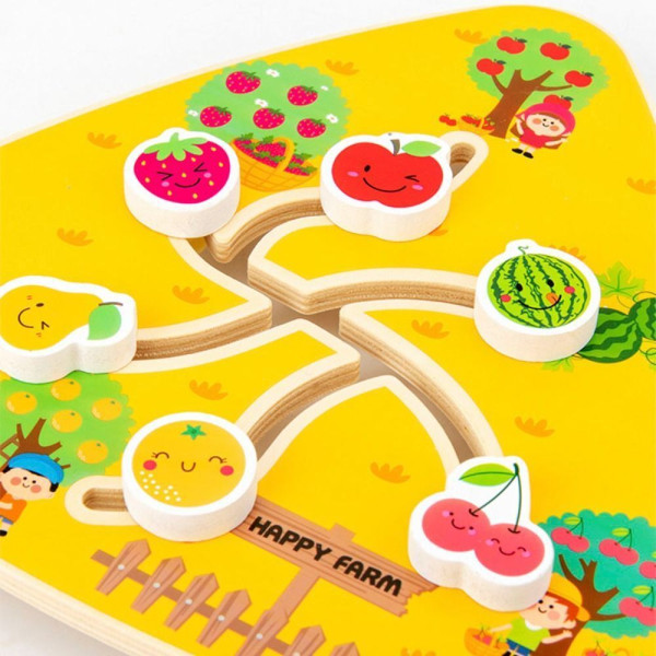 Joc Montessori - labirint fructe