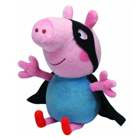 Pluș licenta Peppa Pig, GEORGE Supereroul (15 cm) – Ty Pluș licenta Peppa Pig, GEORGE Supereroul (15 cm) – Ty