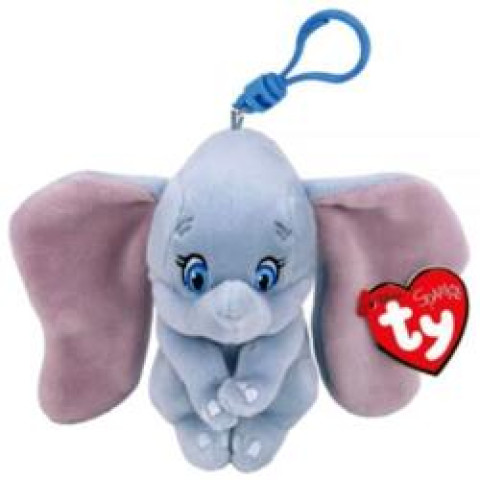 Breloc pluș cu sunete Ty, elefanțelul Dumbo - Disney, 8.5 cm