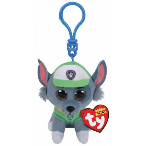 Jucărie de pluș TY-breloc Paw Patrol Rocky 8,5 cm