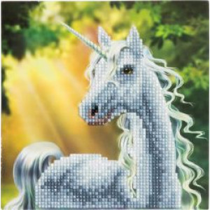 Set creativ tablou cu cristale Sunshine Unicorn 18x18cm Craft Buddy