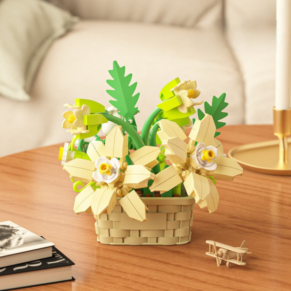 Set creativ constructie ghiveci flori