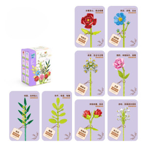 Set creativ constructie flori cu tija