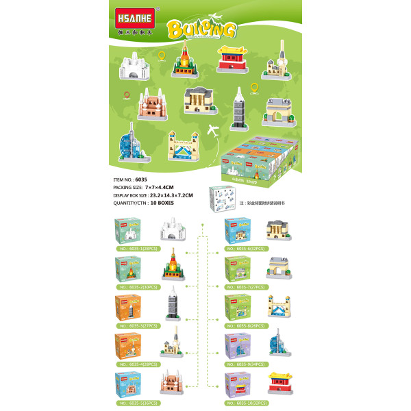 Set creativ constructie cladiri renumite