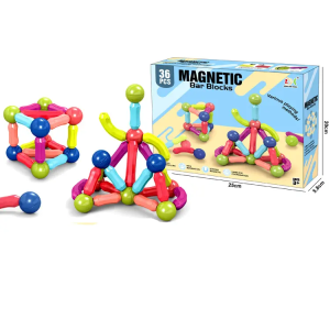 Joc construcție magnetic 3D - 36 piese