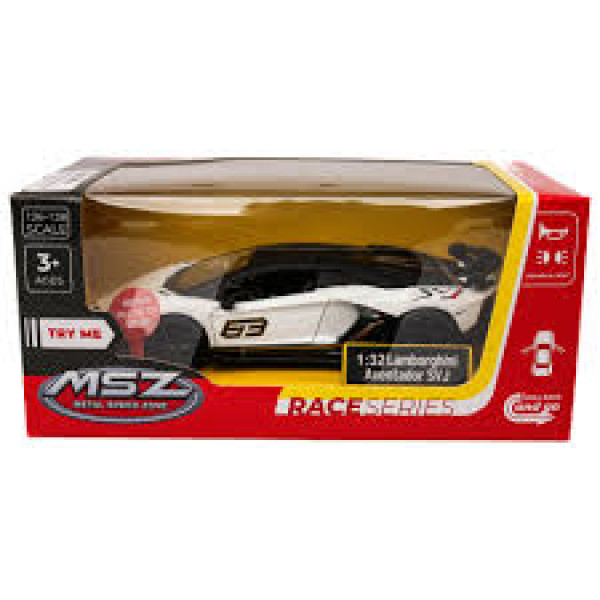 Mașinuță Lamborghini Aventador SVJ, MSZ, 1:32, Alb