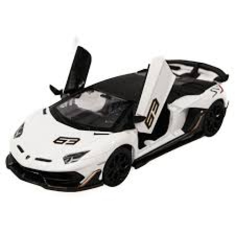 Mașinuță Lamborghini Aventador SVJ, MSZ, 1:32, Alb