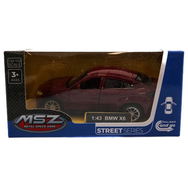 MSZ Mașinuță BMW X6 1:43 Roșu