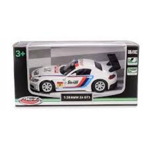 Mașinuță, MSZ, BMW Z4 GT3, usi funcționale, Alb, 1:38