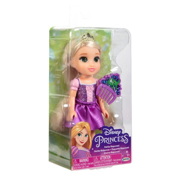 Disney Princess - Papușă cu sclipici și pieptene, 15 cm, diverse personaje Disney Princess - Papușă cu sclipici și pieptene, 15 cm, diverse personaje