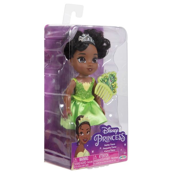 Disney Princess - Papușă cu sclipici și pieptene, 15 cm, diverse personaje Disney Princess - Papușă cu sclipici și pieptene, 15 cm, diverse personaje