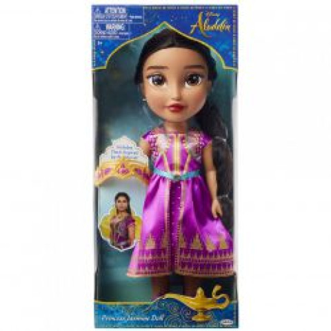 Păpușă Disney - Jasmine cu rochie mov, 38 cm