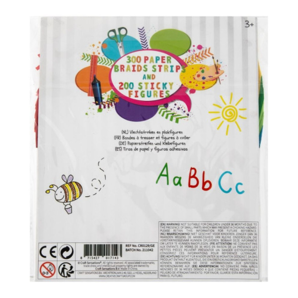 Set creativ Grafix - 300 de benzi de quilling și 200 de autocolante