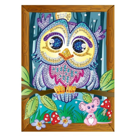 Set Creativ Smoogles - Bufnița Hoot, 25x34cm, Sequin Art