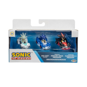 Set 3 vehicule din metal Nintendo Sonic, scara 1:64