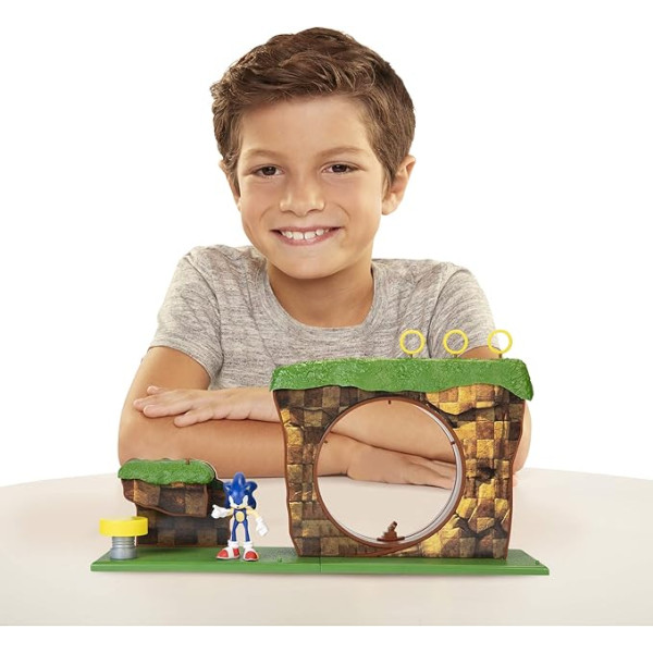 Set de joacă cu figurină Nintendo Sonic, Green Hill Zone Set de joacă cu figurină Nintendo Sonic, Green Hill Zone