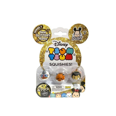 Set 4 figurine Tsum Tsum Squishies Seria 4, Multicolor, 5 cm