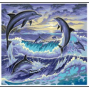 Set pictură pe numere 40*50 Delfinii