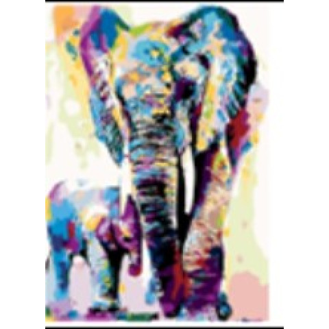 Set pictură pe numere 40*50 Elefanți YOAR