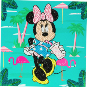 Set creativ cu cristale Minnie in vacanță colecția Disney 18x18 cm Craft Buddy