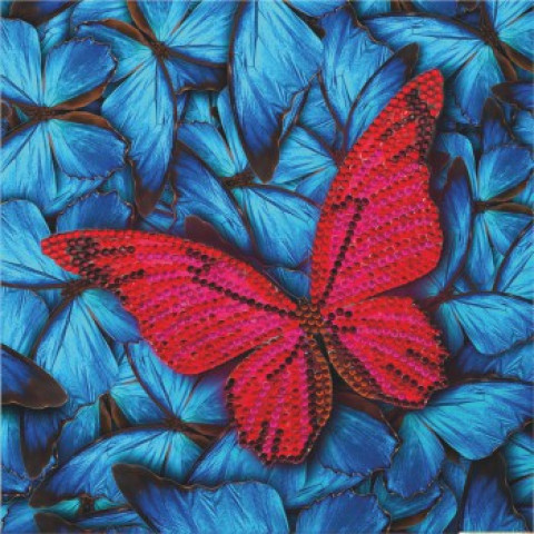 Set creativ tablou cu cristale Fluture 18x18cm Craft Buddy