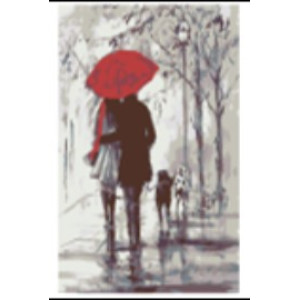 Set pictură pe numere 40*50 Plimbare sub umbrelă 