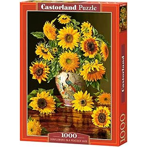 Castorland Sunflowers in a Peacock Vase Puzzle 1000 Piece
