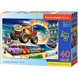 Castorland Puzzle 40 Maxi Pieces, Jumping Monster Truck