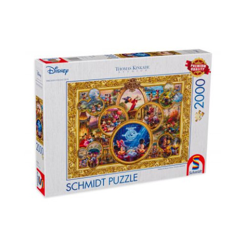 Puzzle Schmidt din 2000 de piese - Mickey și Minnie, colaj de vis