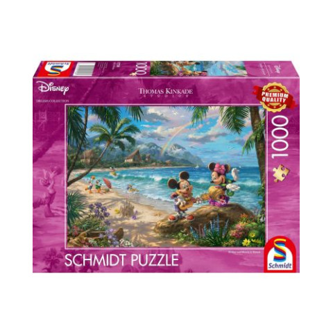 Puzzle Schmidt din 1000 de piese - Mini și Mickey în Hawaii