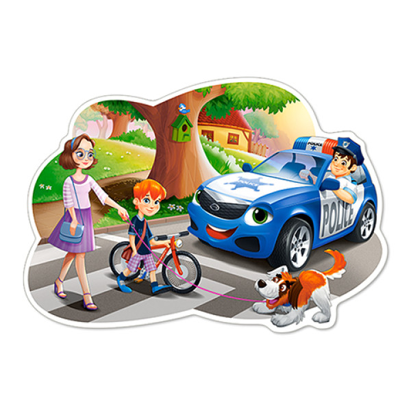 Puzzle Castorland Maxi - Policemen At Work, 12 piese