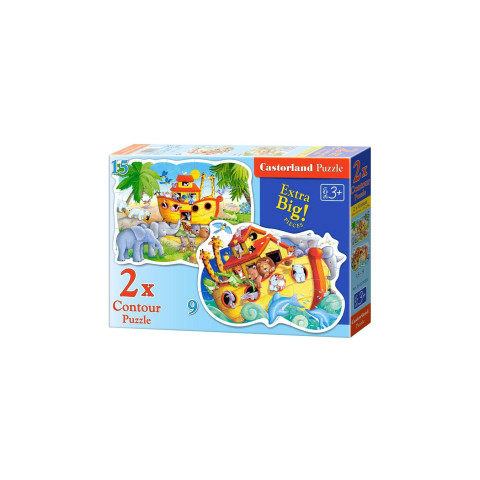 Puzzle Castorland 2 in 1 Contur - Noahs Adventure, 9/15 Piese