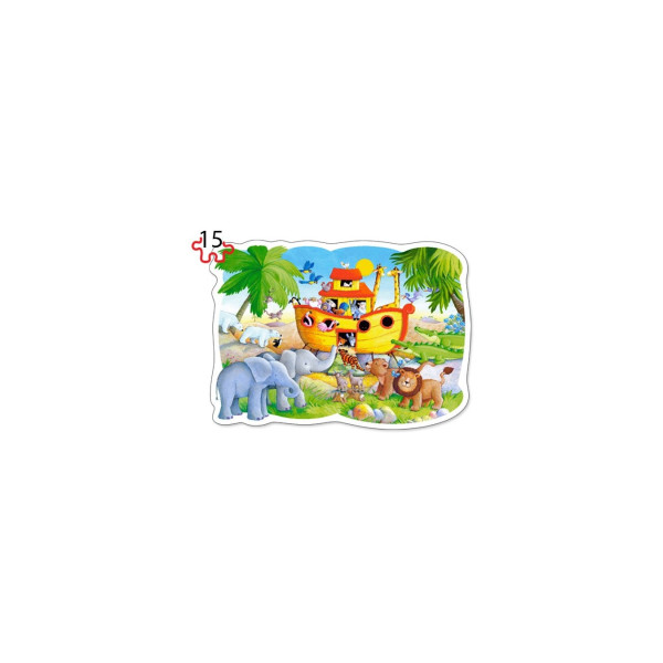 Puzzle Castorland 2 in 1 Contur - Noahs Adventure, 9/15 Piese