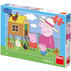 Puzzle 24 piese Dino - Peppa Pig